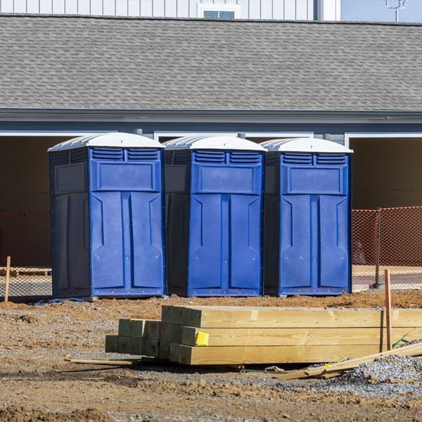 Heavy-duty construction site porta potty in Prosper, Texas